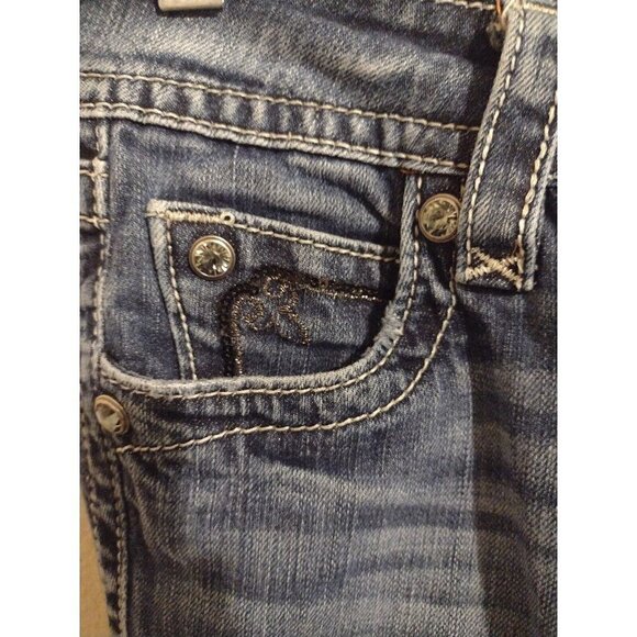 Women's Rock Revival Evelyn Boot Denim Jeans Blue 26x32 - Picture 12 of 13